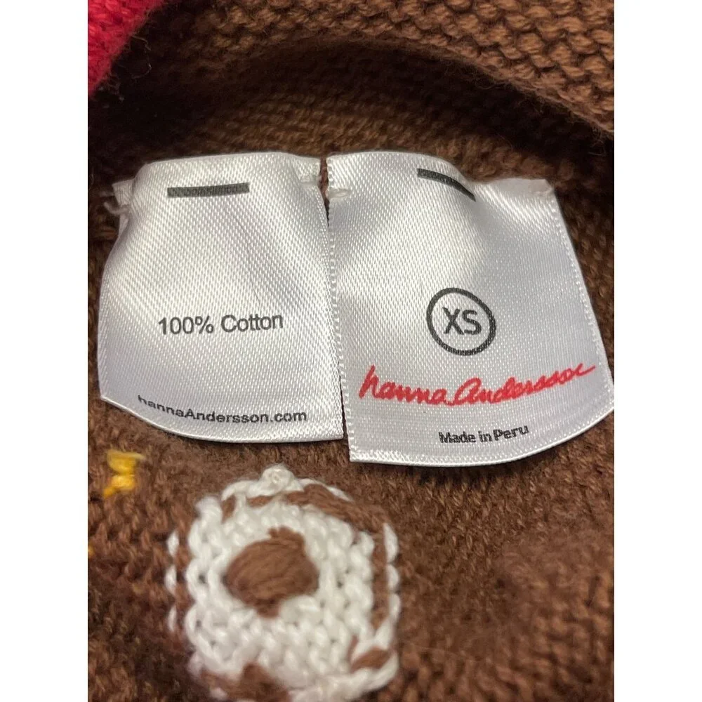 Hanna Andersson Reindeer Pull-Over Hat Mask Cotton Kid's Size XS
